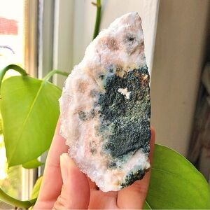 Apophyllite Slice Teal Base Crystal Specimen